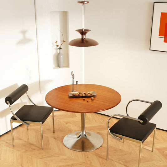Tulip Dining Table – Timeless Modern Elegance in Wood & Steel