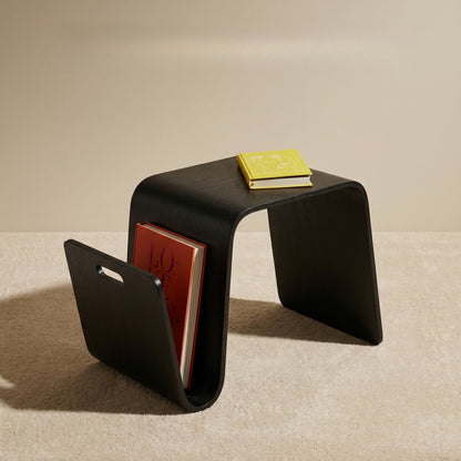 Scando Coffee Table & Mag Side Table—Mid-Century Modern Curved Wood Lounge Collection