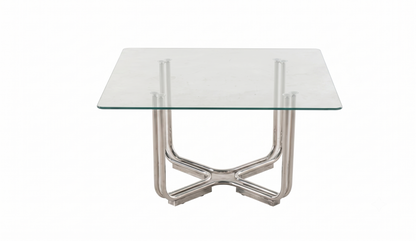 Glassline Coffee Table – Bauhaus-Inspired Transparency & Steel