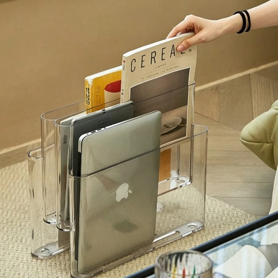 Modern Desktop Book and Magazine Organizer – Minimalist Magazine Rack