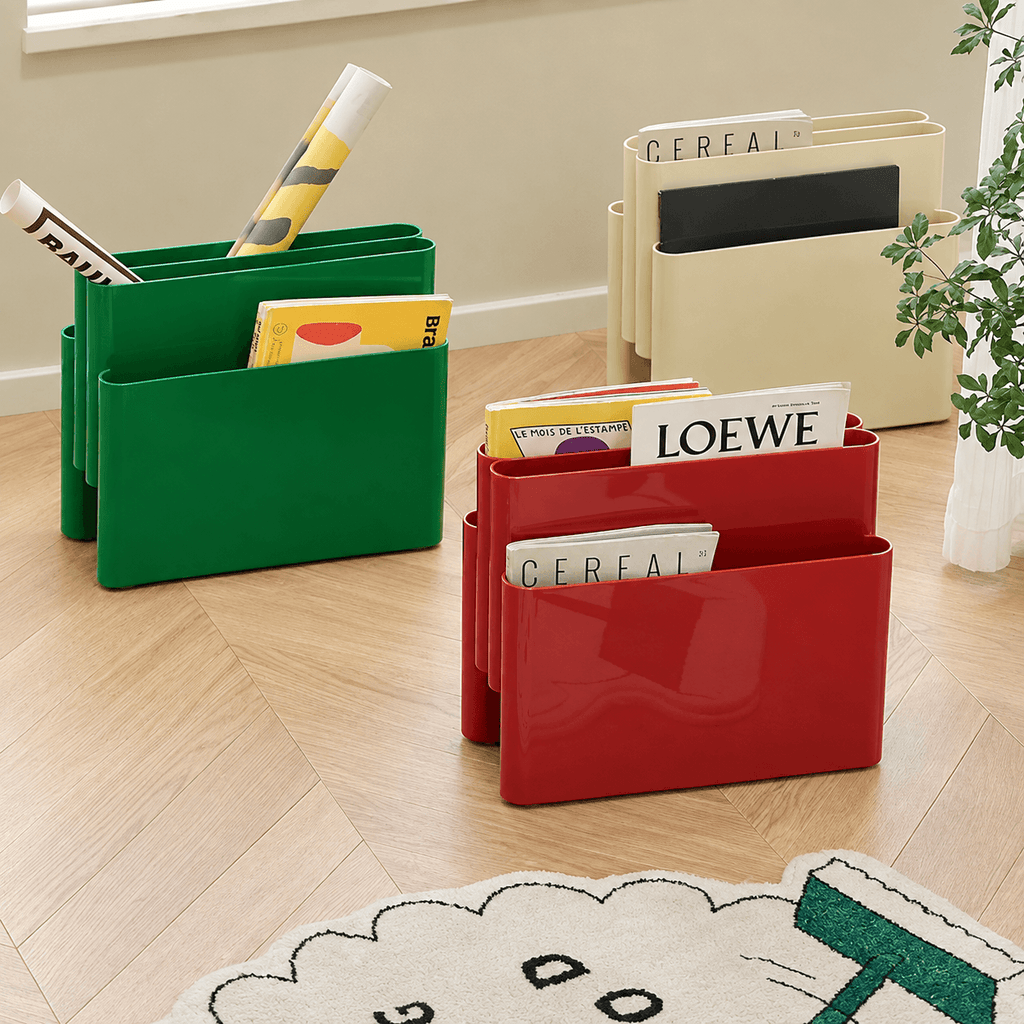 Modern Desktop Book and Magazine Organizer – Minimalist Magazine Rack