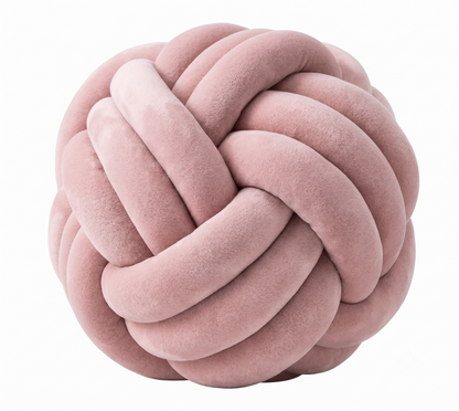 Nordic Knot Cushion – Handwoven Comfort with Sculptural Charm