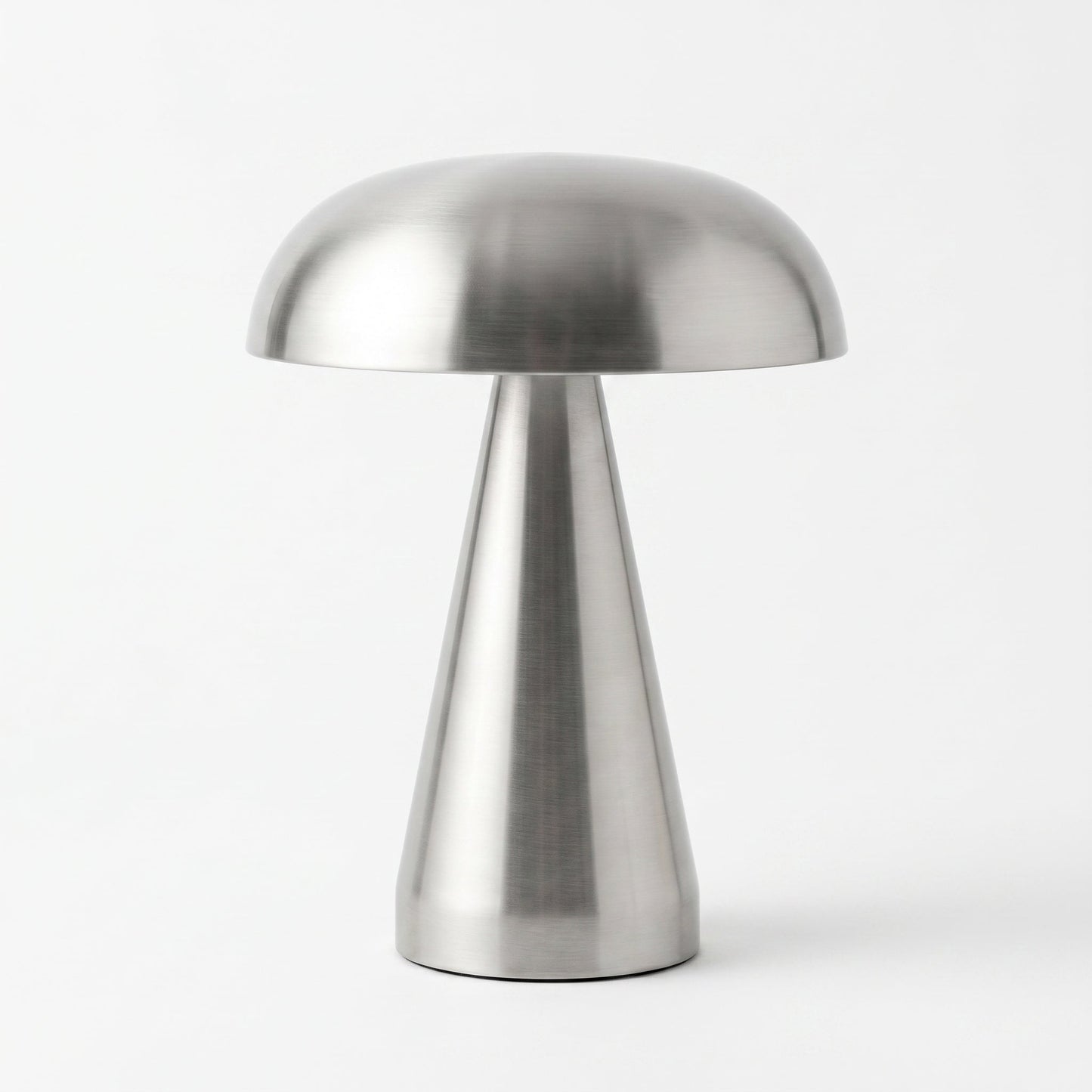 Nordic Mushroom Table Lamp – Rechargeable Stainless Steel Ambient Light