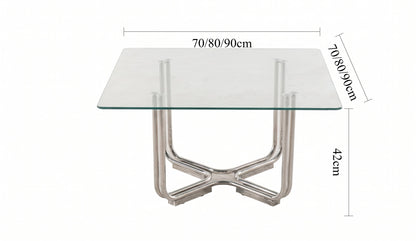 Glassline Coffee Table – Bauhaus-Inspired Transparency & Steel