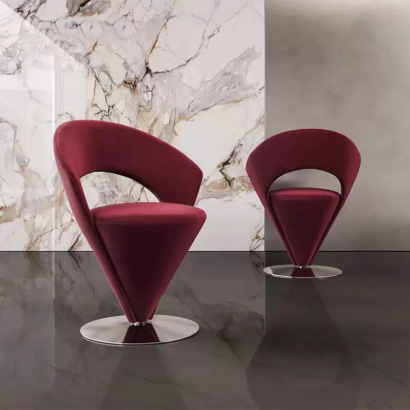 Italian Luxury Swivel Vanity Chair — Elegant Modern Backrest Desk Chair for Bedroom & Office