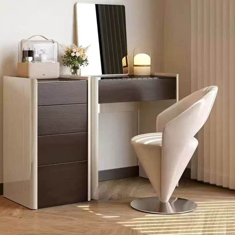 Italian Luxury Swivel Vanity Chair — Elegant Modern Backrest Desk Chair for Bedroom & Office