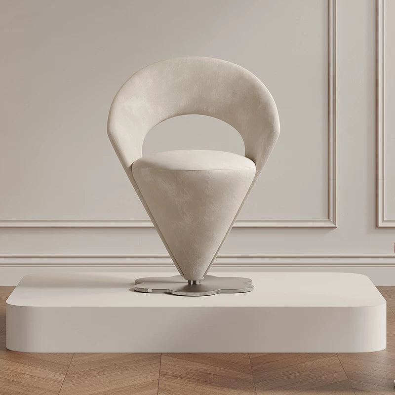 Italian Luxury Swivel Vanity Chair — Elegant Modern Backrest Desk Chair for Bedroom & Office