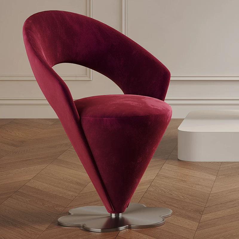 Italian Luxury Swivel Vanity Chair — Elegant Modern Backrest Desk Chair for Bedroom & Office