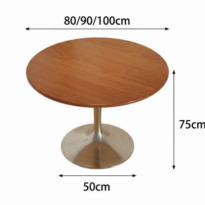 Tulip Dining Table – Timeless Modern Elegance in Wood & Steel