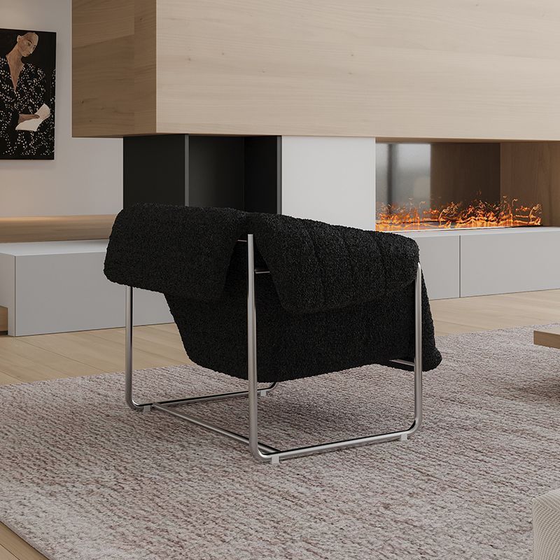 Bauhaus Bouclé Lounge Chair — Mid-Century Modern Single Sofa for Living Room