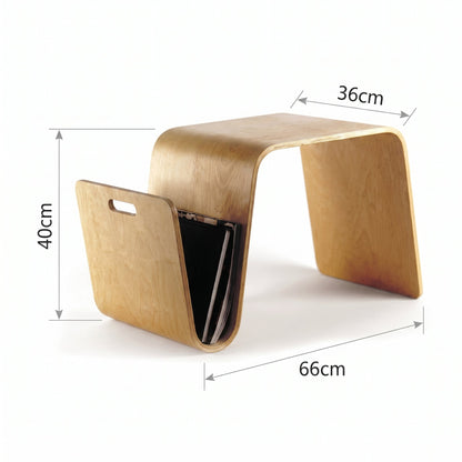 Scando Coffee Table & Mag Side Table—Mid-Century Modern Curved Wood Lounge Collection