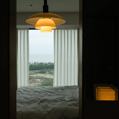 Wabi-Sabi Paper Cube Table Lamp – Handmade Rice Paper Ambient Light