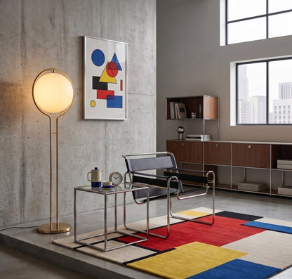 Halo Orb Floor Lamp – Modern Ambient Lighting with Sculptural Elegance