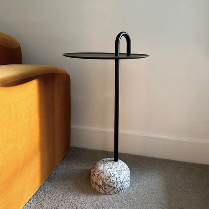 Terrazzo Accent Side Table – Modern Sculptural End Table