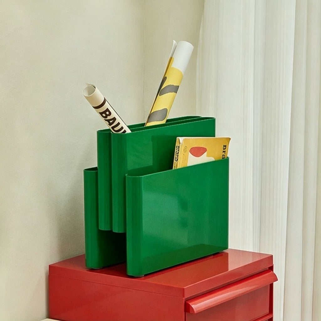Modern Desktop Book and Magazine Organizer – Minimalist Magazine Rack